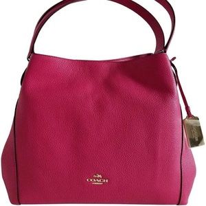 Coach hot pink bag and matching wallet